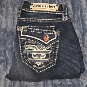 Rock Revival Dark Blue Skinny Jeans
